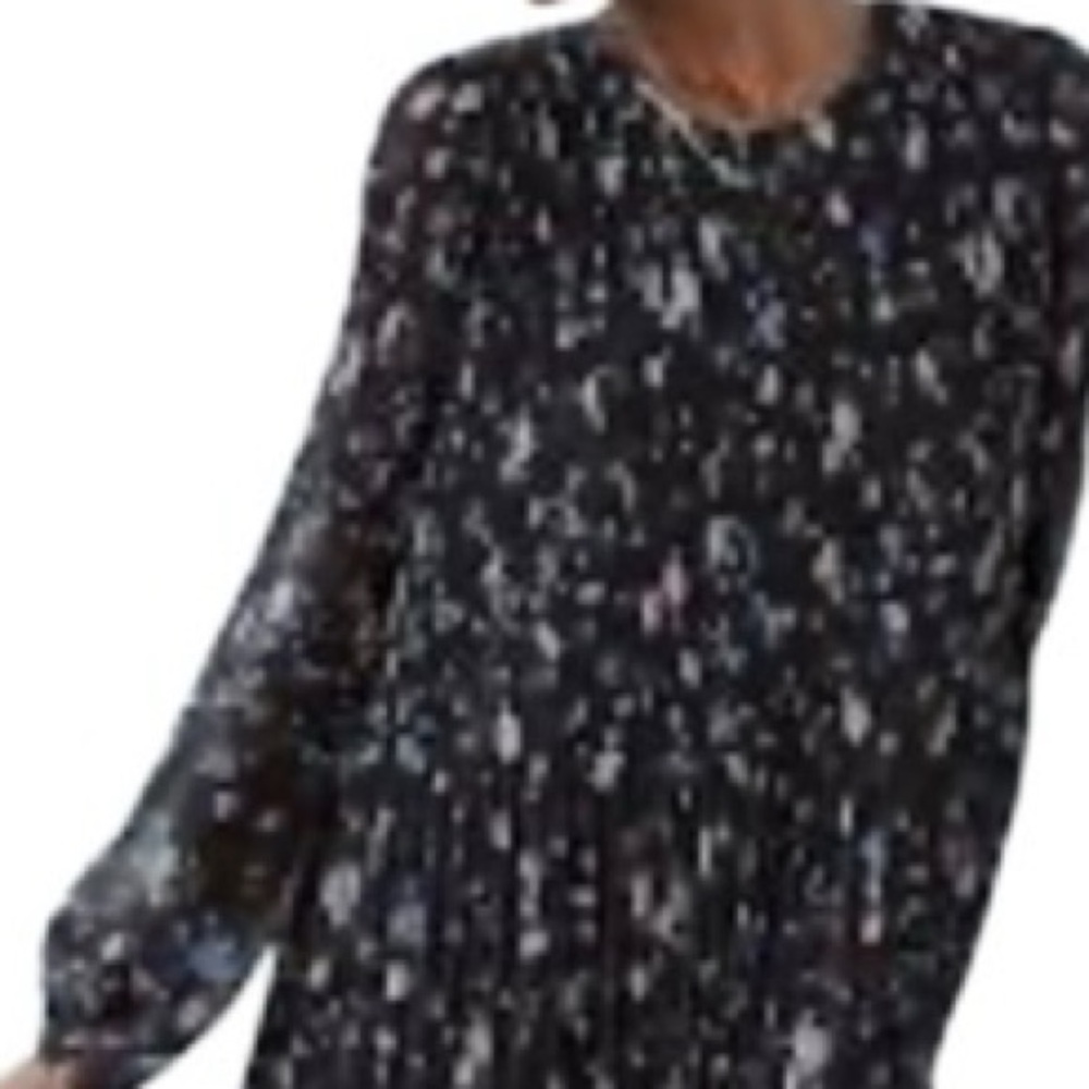 Wilfred Black and Floral Daydreamer Mini Dress